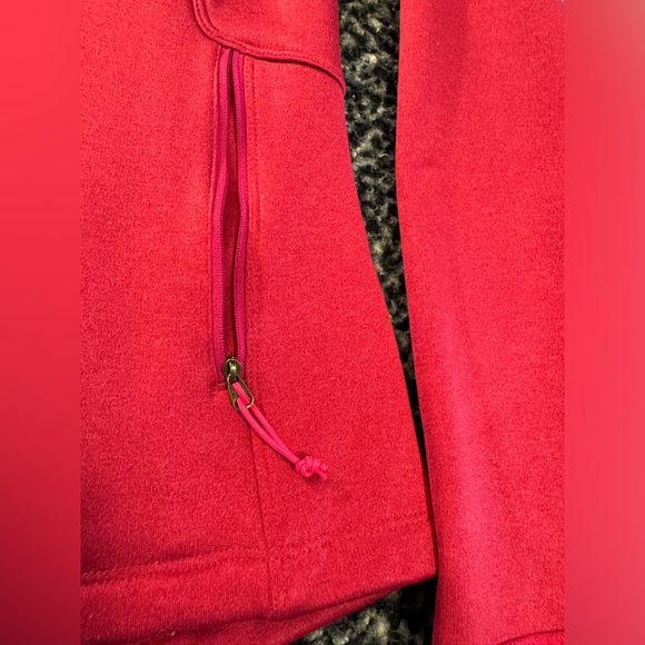 The North Face Full Zip Fuchsia Pink Fleece Zippered Pocket Jacket Womens Medium - Picture 4 of 7